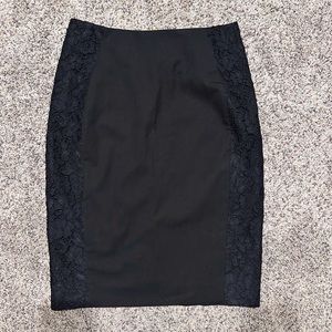 Pencil Skirt with Lace Details